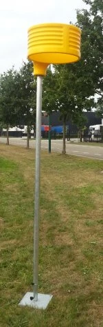 Verstelbare Korfbalpaal Deluxe Met Grasvoet En Korf